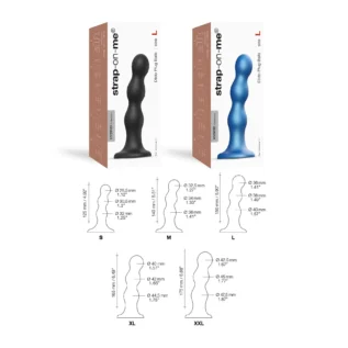 Насадка для страпона Strap-On-Me Dildo Plug Balls Metallic 11 Насадка для страпона Strap-On-Me Dildo Plug Balls Metallic - Зображення 5