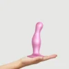 Зображення Насадка для страпона Strap-On-Me Dildo Plug Curvy Dragee Metallic M