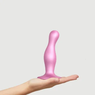 Насадка для страпона Strap-On-Me Dildo Plug Curvy  Dragee Metallic M