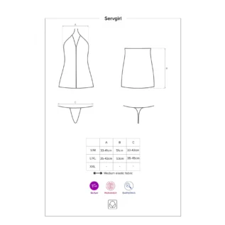 Зображення Еротичний костюм покоївки Obsessive Servgirl S/M
