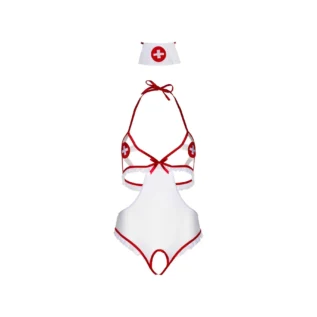 Зображення Костюм медсестри Leg Avenue Naughty Nurse, one size, боді та шапочка