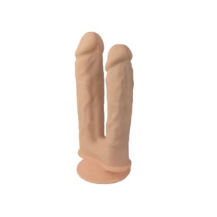 Зображення Подвійний фалоімітатор з вібрацією SilexD Double Gusto Vibro Flesh