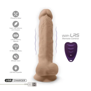 Зображення Фалоімітатор з вібрацією SilexD Vetus Vibro Flesh + LRS