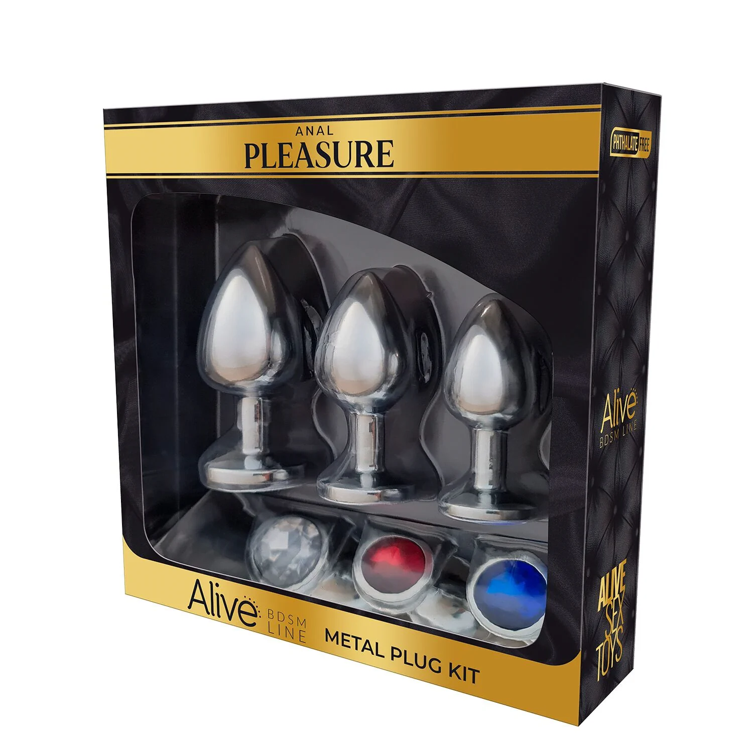 Набір металевих анальних пробок Alive Metal Plug Kit 3 Набір металевих анальних пробок Alive Metal Plug Kit