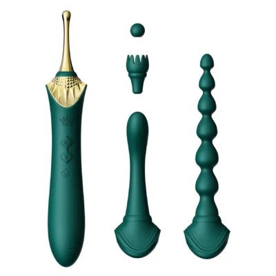 Мультифункціональний вібратор Zalo — Bess 2 Turquoise Green