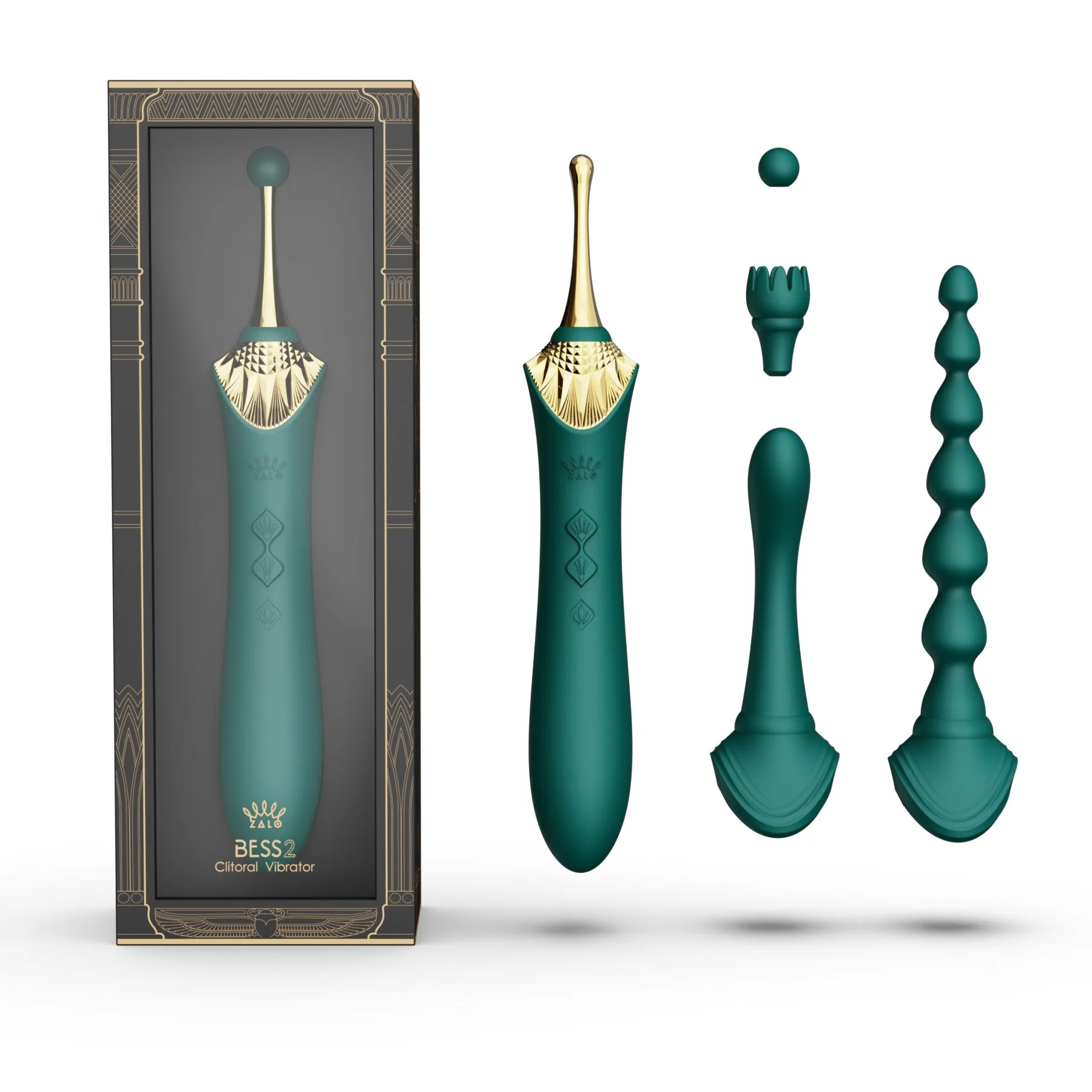 Мультифункціональний вібратор Zalo — Bess 2 Turquoise Green 4 Мультифункціональний вібратор Zalo — Bess 2 Turquoise Green - Зображення 2