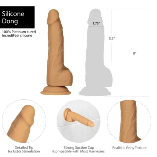 Зображення Фалоімітатор ADDICTION Dual Density Silicone Dildo Caramel