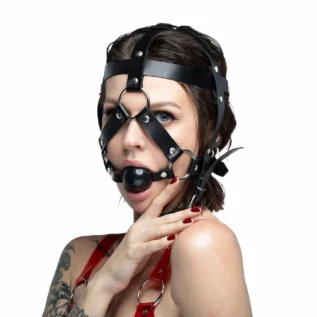 Маска-збруя з кляпом Feral Feelings Head Harness
