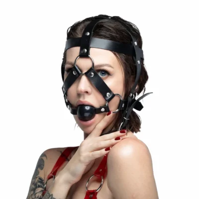 Маска-збруя з кляпом Feral Feelings Head Harness