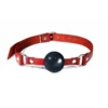 Зображення Кляп силіконовий Feral Feelings Silicon Ball Gag Red/Black червоний рем чорна кул