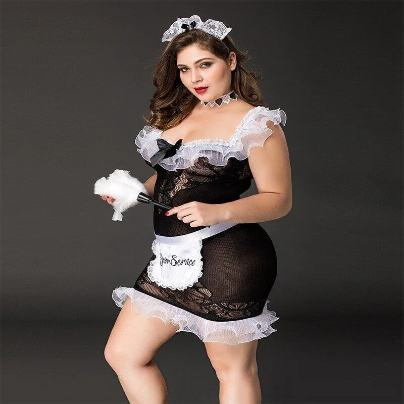 Костюм покоївки JSY "Слухняна Ельма" Plus Size 5 Костюм покоївки JSY "Слухняна Ельма" Plus Size - Зображення 3