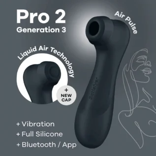 Вакуумний кліторальний стимулятор Satisfyer Pro 2 Generation 3 with Liquid Air Connect App Dark