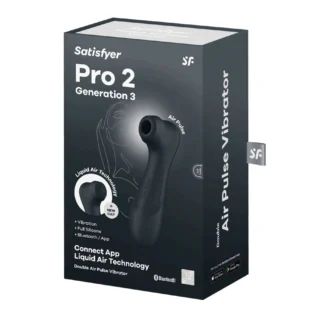 Вакуумний кліторальний стимулятор Satisfyer Pro 2 Generation 3 with Liquid Air Connect App Dark 13 Зображення Вакуумний кліторальний стимулятор Satisfyer Pro 2 Generation 3 with Liquid Air Connect App Dark