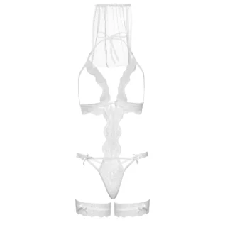Костюм нареченої Leg Avenue G-string teddy, veil & garter 10 Зображення Костюм нареченої Leg Avenue G-string teddy, veil & garter