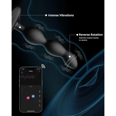 Зображення Анальне смарт-намисто з вібрацією та обертанням Lovense Ridge