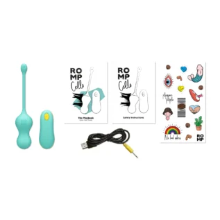 Віброяйце для точки G з пультом керування Romp Cello Light Teal 16 Зображення Віброяйце для точки G з пультом керування Romp Cello Light Teal