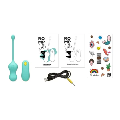 Зображення Віброяйце для точки G з пультом керування Romp Cello Light Teal