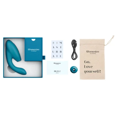 Зображення Подвійний вакуумний кліторальний стимулятор Womanizer Duo 2 - Petrol