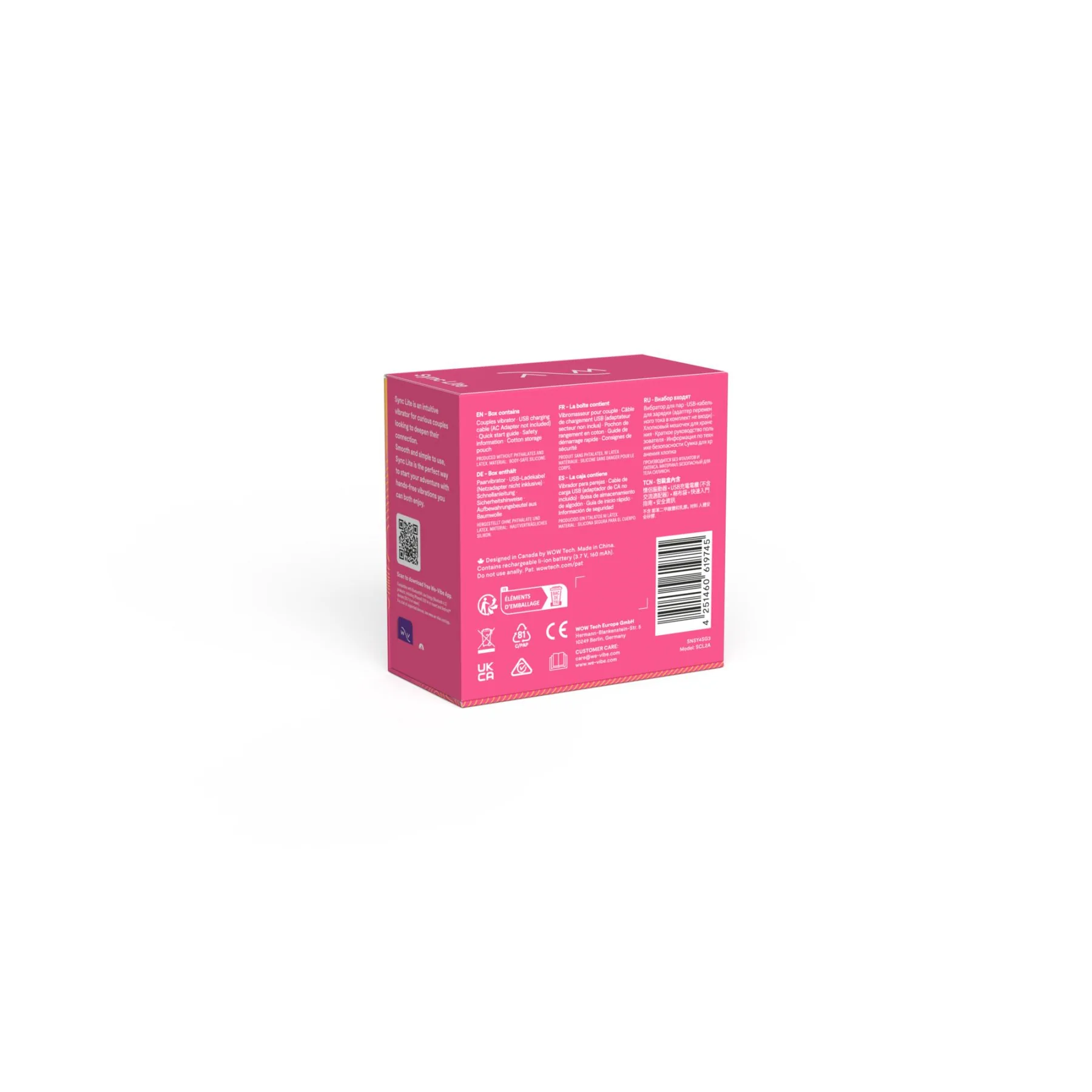 Смарт-вібратор для пар We-Vibe Sync Lite Pink 12 Смарт-вібратор для пар We-Vibe Sync Lite Pink - Зображення 10