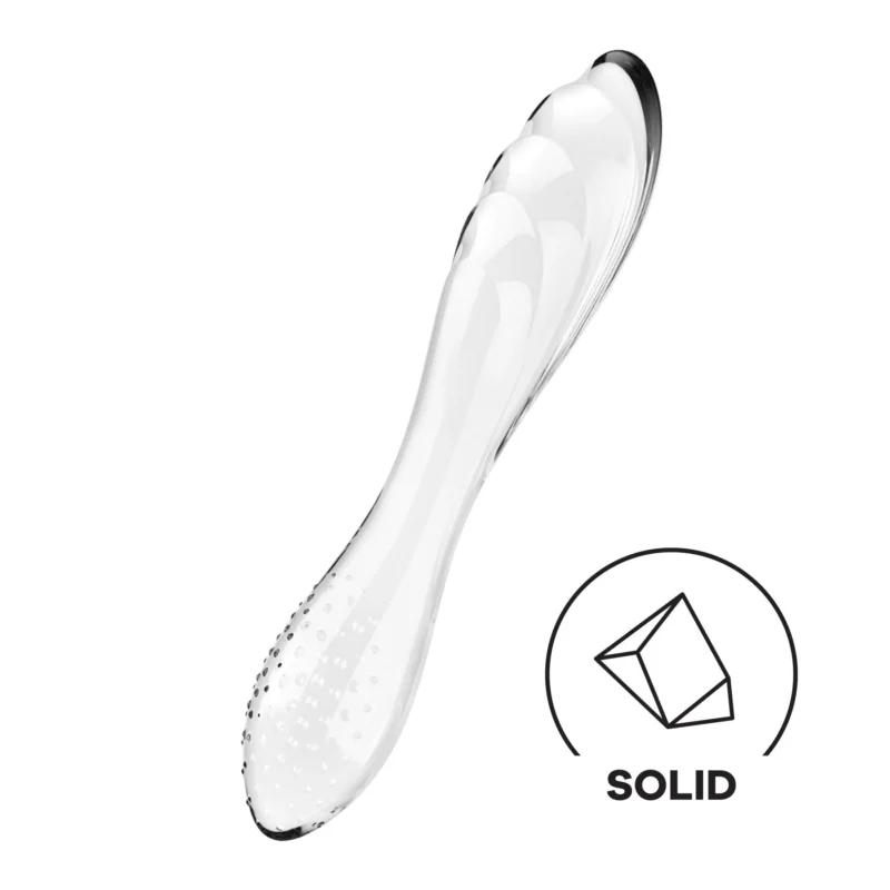 Двосторонній скляний дилдо Satisfyer Dazzling Crystal 1 Transparent
