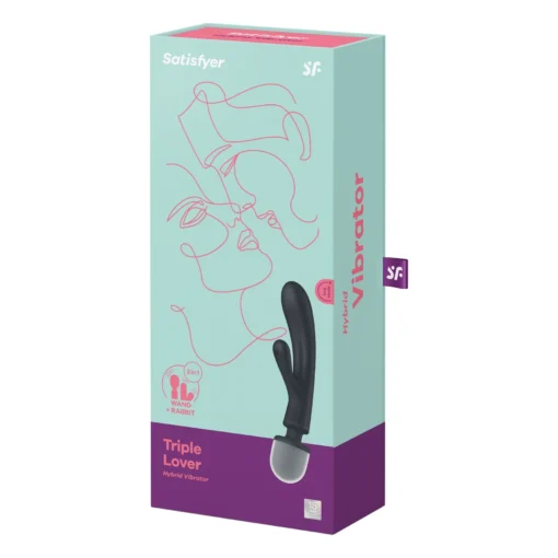 Вібратор-кролик з вібромасажером Satisfyer Triple Lover Grey - Зображення 6