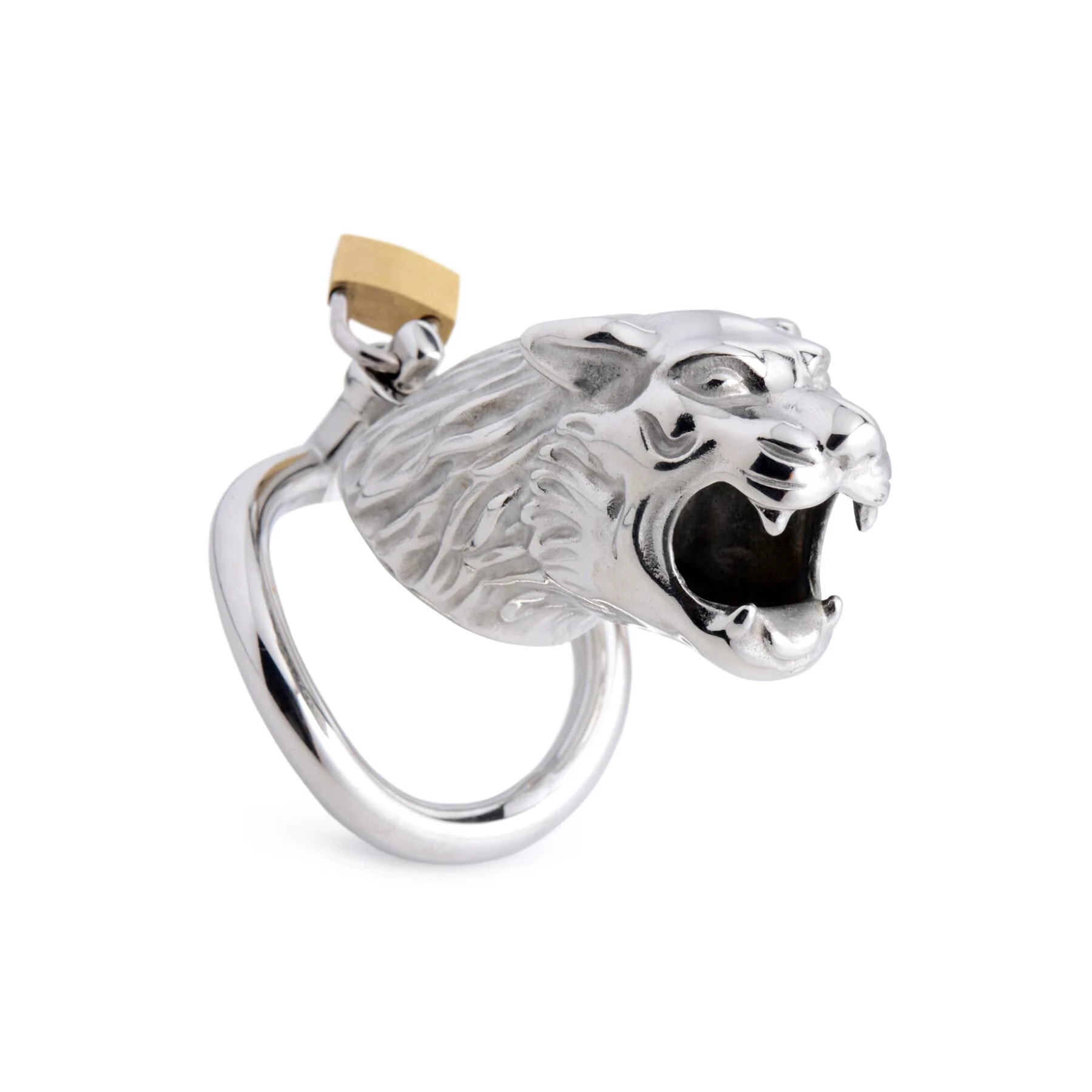 Клітка для пеніса Master Series: Tiger King Cock Cage With Lock 3 Клітка для пеніса Master Series: Tiger King Cock Cage With Lock