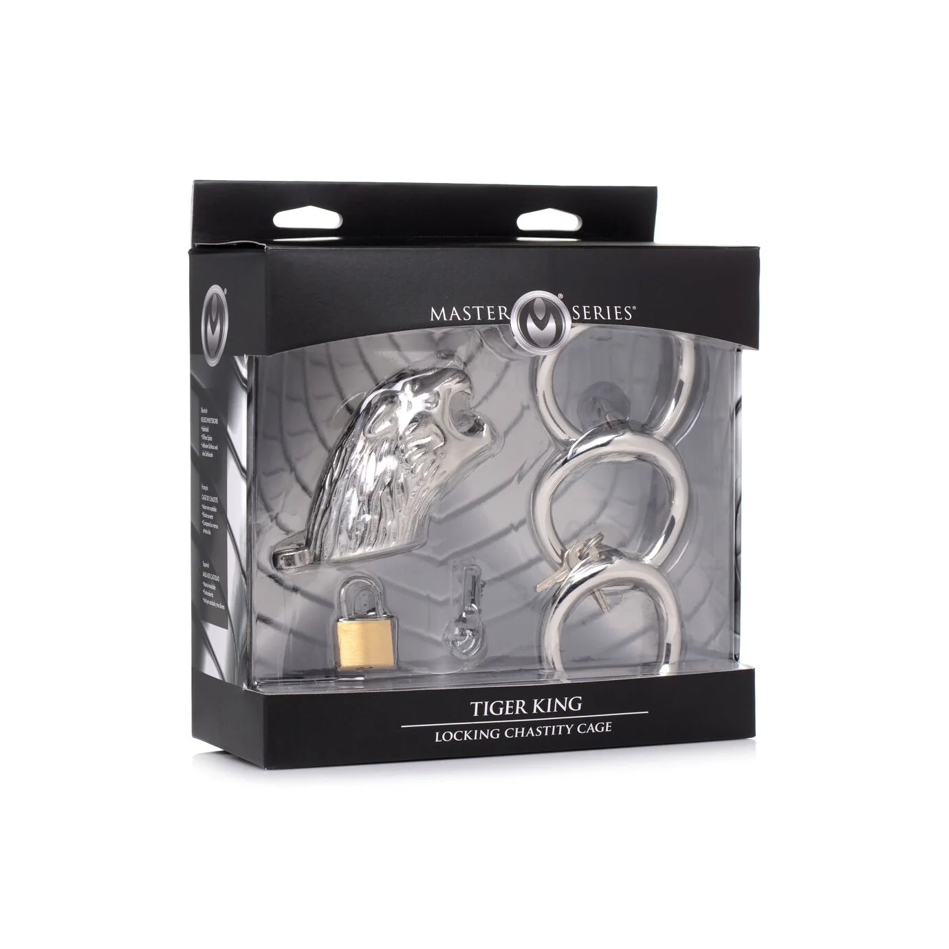 Клітка для пеніса Master Series: Tiger King Cock Cage With Lock 9 Клітка для пеніса Master Series: Tiger King Cock Cage With Lock - Зображення 7