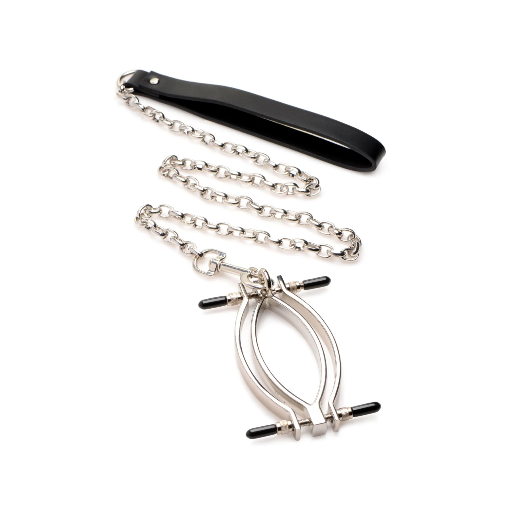 Затискач для статевих губ Master Series: Pussy Tugger Adjustable Vagina Clamp with Chain 3 Затискач для статевих губ Master Series: Pussy Tugger Adjustable Vagina Clamp with Chain