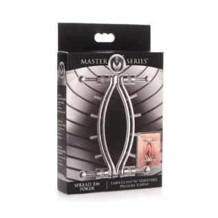 Затискач для вагіни Master Series: Spread 'Em Poker Vagina Clamp with Adjustable Pressure Screws - Зображення 6