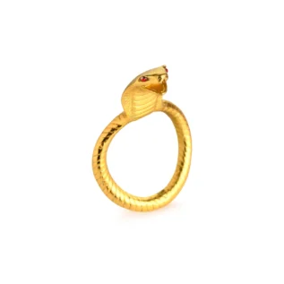 Зображення Ерекційне кільце з головою кобри Master Series: Cobra King Golden Cock Ring