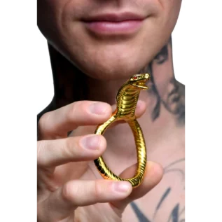 Зображення Ерекційне кільце з головою кобри Master Series: Cobra King Golden Cock Ring