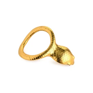 Зображення Ерекційне кільце з головою кобри Master Series: Cobra King Golden Cock Ring