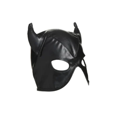 Зображення Маска з рогами Master Series: Dungeon Demon Bondage Mask with Horns