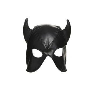 Alternative view of Маска з рогами Master Series: Dungeon Demon Bondage Mask with Horns