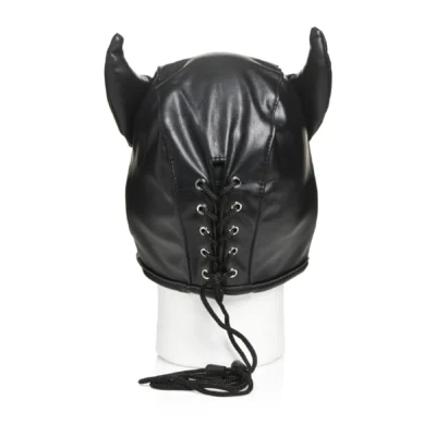 Зображення Маска з рогами Master Series: Dungeon Demon Bondage Mask with Horns