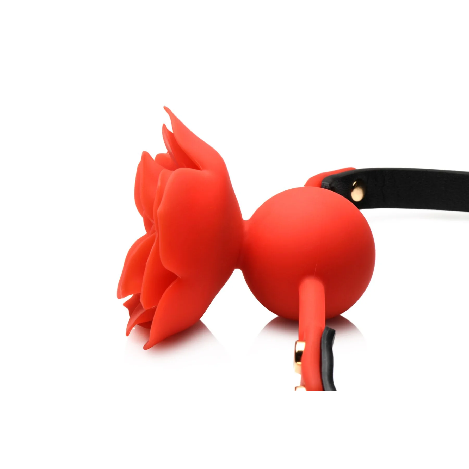 Силіконовий кляп з трояндою Master Series: Blossom Silicone Gag – Red 6 Силіконовий кляп з трояндою Master Series: Blossom Silicone Gag – Red - Зображення 4