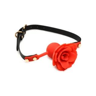 Силіконовий кляп з трояндою Master Series: Blossom Silicone  Gag – Red