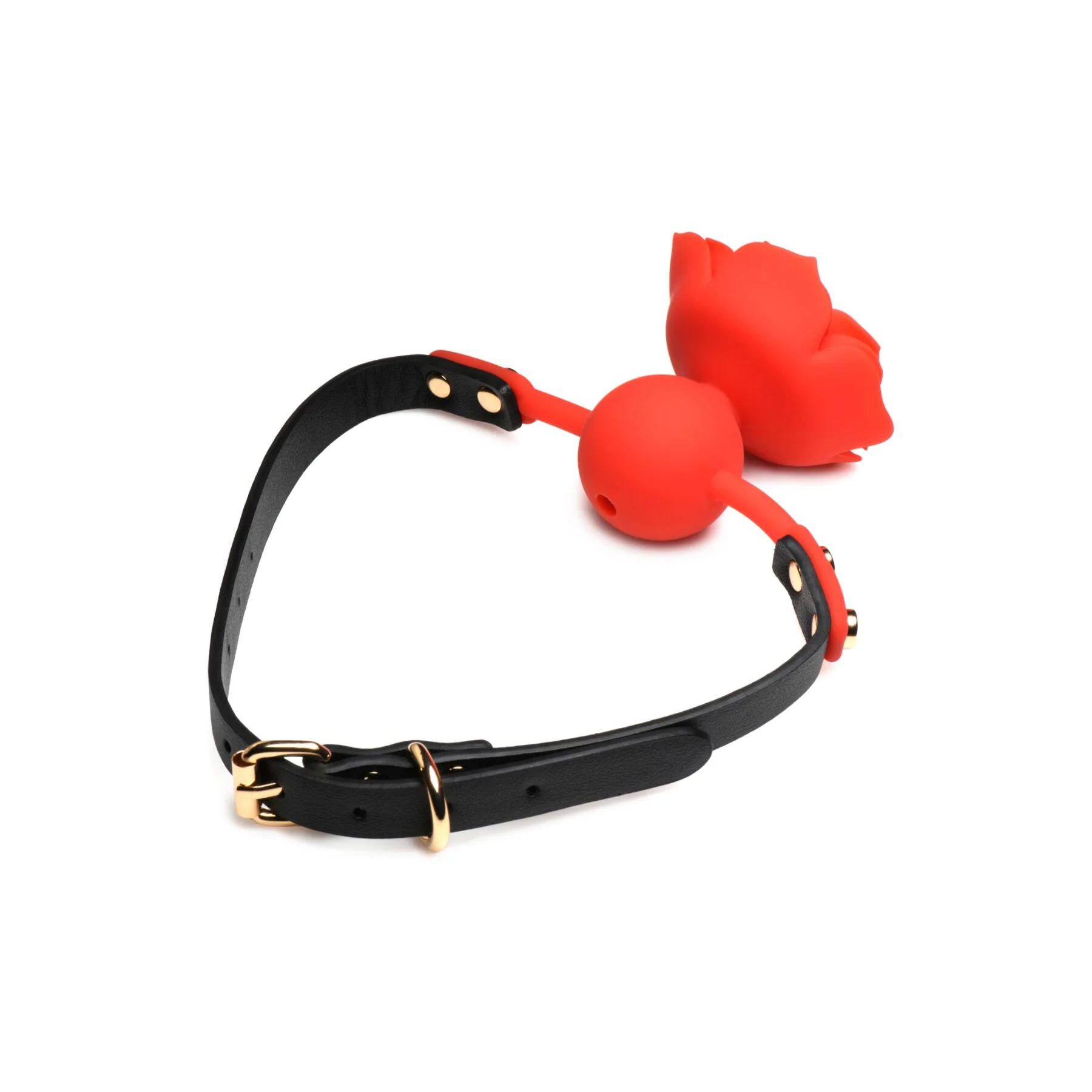 Силіконовий кляп з трояндою Master Series: Blossom Silicone Gag – Red 8 Силіконовий кляп з трояндою Master Series: Blossom Silicone Gag – Red - Зображення 6
