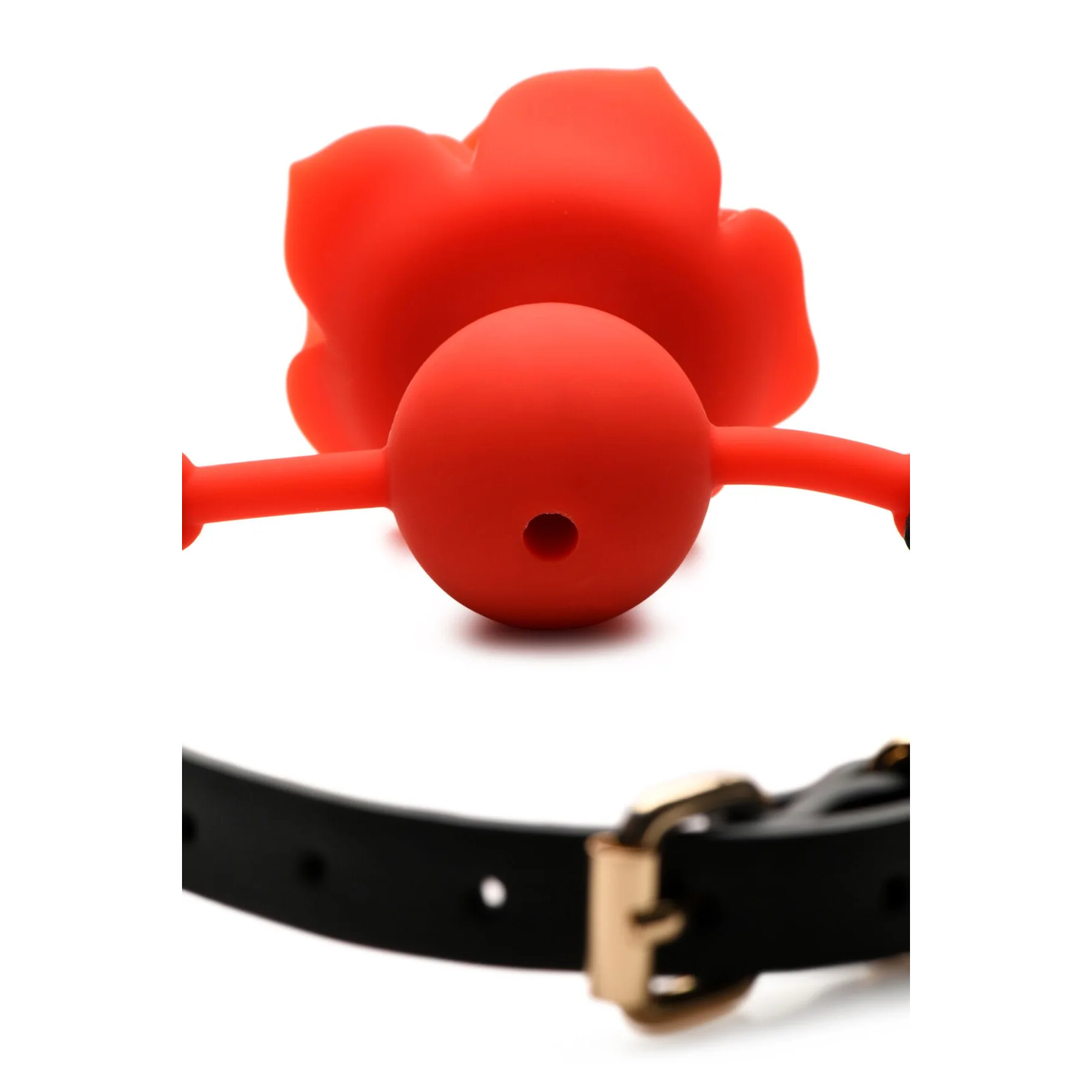 Силіконовий кляп з трояндою Master Series: Blossom Silicone Gag – Red 7 Силіконовий кляп з трояндою Master Series: Blossom Silicone Gag – Red - Зображення 5