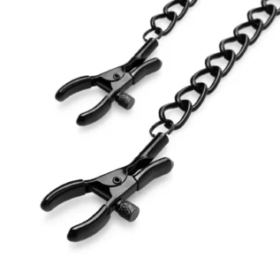 Затискачі для сосків Bedroom Fantasies Nipple Clamps with Chain- Black 10 Затискачі для сосків Bedroom Fantasies Nipple Clamps with Chain- Black - Зображення 3
