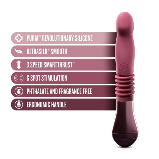 Пульсатор Temptasia by Blush - Trixie Thrusting Dildo - Wine Red - Зображення 2
