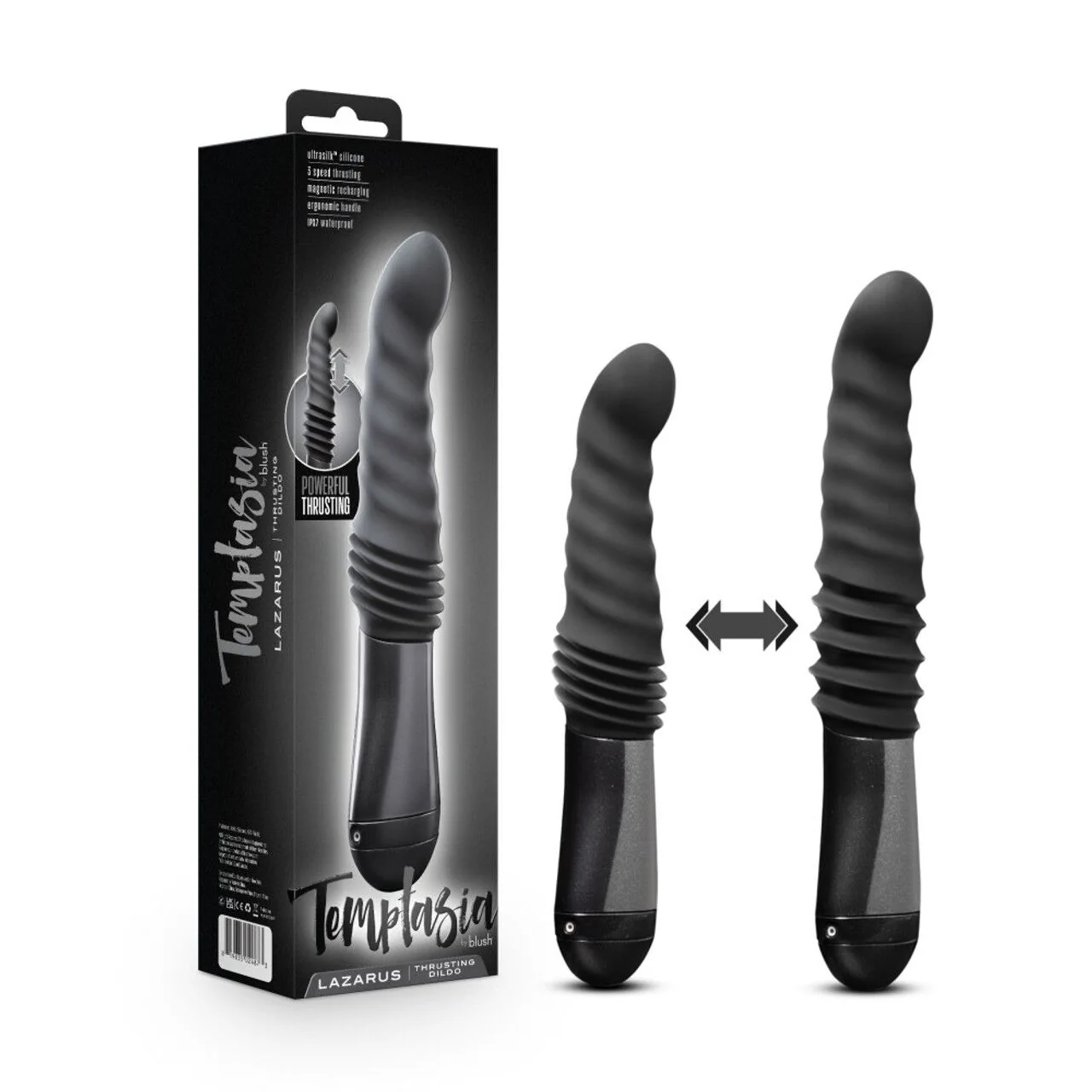 Пульсатор Temptasia by Blush - Lazarus Thrusting Dildo - Black 9 Пульсатор Temptasia by Blush - Lazarus Thrusting Dildo - Black - Зображення 7