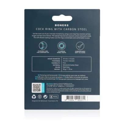 Зображення Ерекційне кільце Boners Cock Ring With Carbon Steel