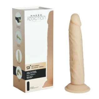 Зображення Фалоімітатор Naked Addiction — 9″ Silicone Dual Density Bendable Dildo Vanilla