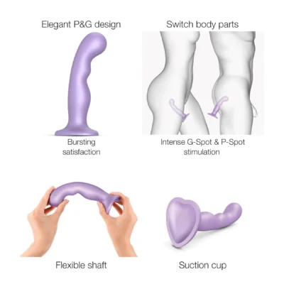 Зображення Насадка для страпона Strap-On-Me Dildo Plug P&G Lilas Metallic XL