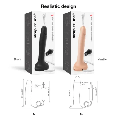 Фалоімітатор, що кінчає Strap-On-Me Squirting Cum Dildo Realistic Vanilla, діам. 3,5 cm 12 Зображення Фалоімітатор, що кінчає Strap-On-Me Squirting Cum Dildo Realistic Vanilla, діам. 3,5 cm