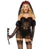 Зображення Еротичний костюм чорної нареченої Leg Avenue Heartbreak Bride