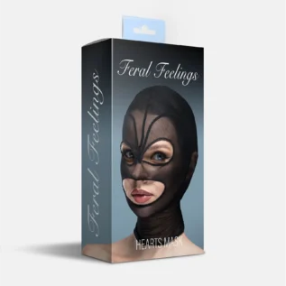 Alternative view of Маска серце сітка з відкритим ротом та очима Feral Feelings - Hearts Mask