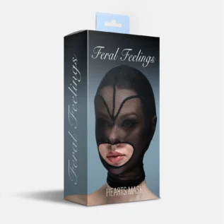 Alternative view of Маска серце сітка з відкритим ротом Feral Feelings - Hearts Mask
