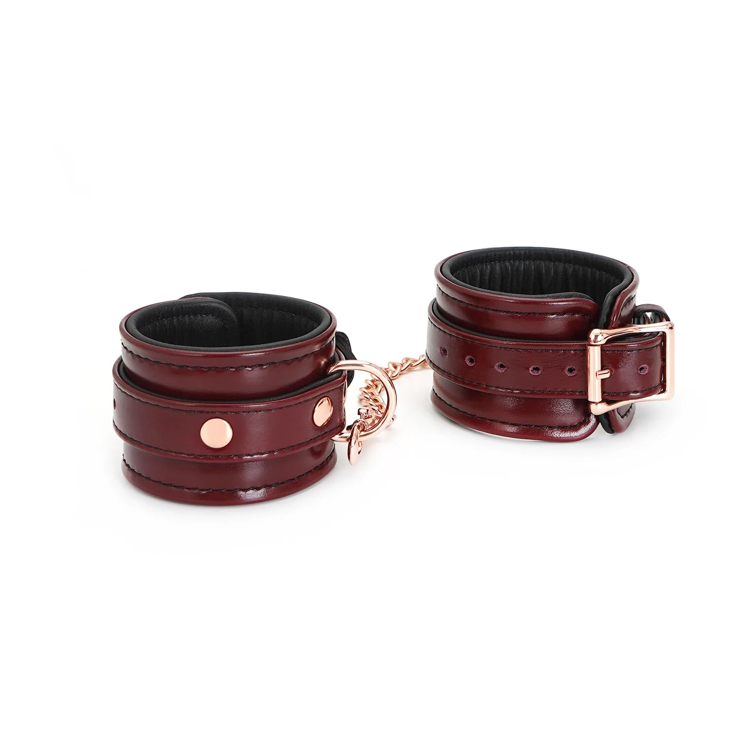 Шкіряні наручники Liebe Seele Wine Wrist Cuffs 4 Шкіряні наручники Liebe Seele Wine Wrist Cuffs - Зображення 2